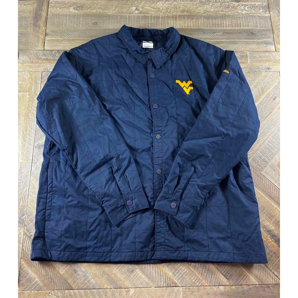 Columbia West Virginia Mountaineers Quilted Jacket Blue Men's XXL NEW